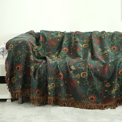 100% Cotton Nordic Soft Large Fashion Muslin Summer Throw Blanket Cover For Sofa Boho Blue Green Warm Bedspread Blankets For Bed