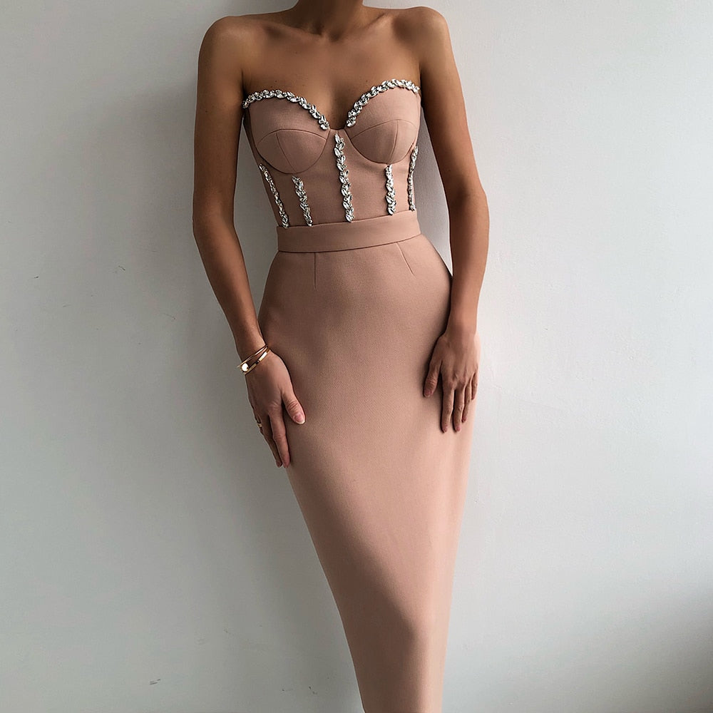 Kylie Strapless Evening Dress