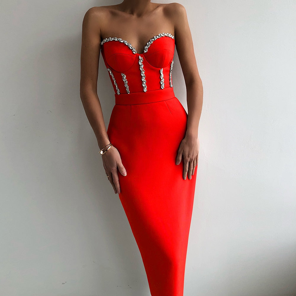 Kylie Strapless Evening Dress