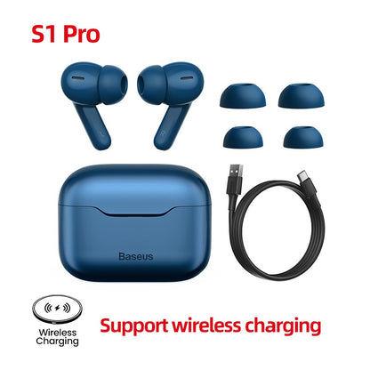 Baseus TWS ANC Wireless Bluetooth 5.2 Earphone S1/S1Pro Active Noise Cancelling Hi-Fi Headphones Touch Control Gaming Earbuds