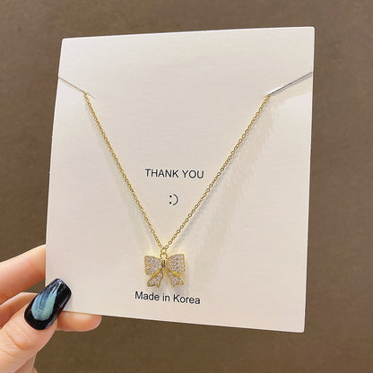 European and American retro titanium necklace female designed high-grade pearl pendant INS style wild lock bone chain jewelry