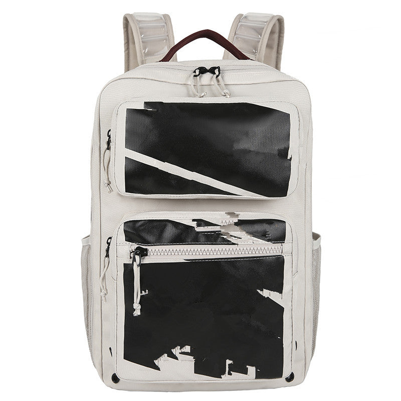 Cross-border new large capacity computer back shoulders air cushion shoulders high school college student bag outdoor travel backpack male