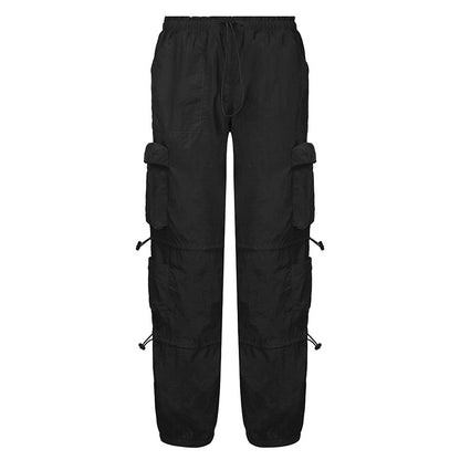 Self-built station new 2021 autumn and winter foreign trade women's street hip-hop style low-waist tooling denim trousers casual pants