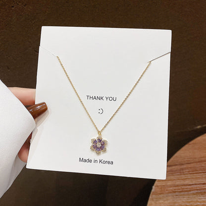 European and American retro titanium necklace female designed high-grade pearl pendant INS style wild lock bone chain jewelry