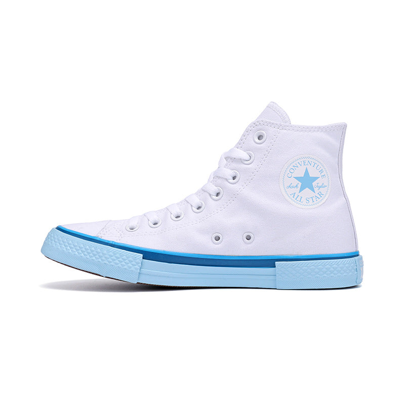 New authentic Erlange Converse Les autumn and winter 1970s classic high-top canvas shoes men's and women's shoes Putian blue bottom