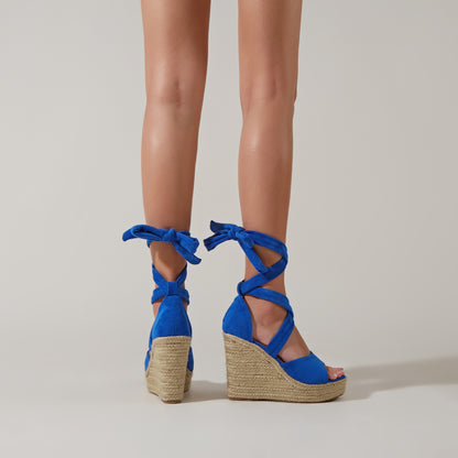 Strap Sandals Women's Summer Amazon Foreign Trade Women's Shoes Hemp Bottom Slope Heel High Heel Thick Sole Cross border Sandals Wholesale for Women