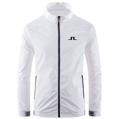 2022 Spring Autumn Men's Golf Jacket Fashion Casual Waterproof Sun Protection Jacket Windbreaker Men's Coat Zipper Bomber Jacket