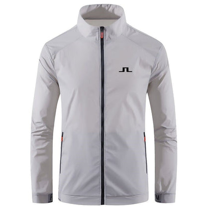2022 Spring Autumn Men's Golf Jacket Fashion Casual Waterproof Sun Protection Jacket Windbreaker Men's Coat Zipper Bomber Jacket