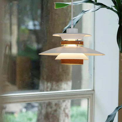 Nordic Style Metal & Wood Pendant Light - Wood Hanging Light - Ospak