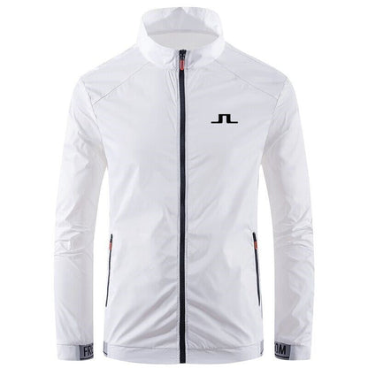 2022 Spring Autumn Men's Golf Jacket Fashion Casual Waterproof Sun Protection Jacket Windbreaker Men's Coat Zipper Bomber Jacket