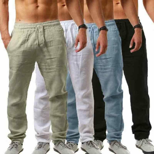Nuevos Pantalones Casual Lino Algodón 2022