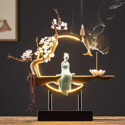 LED Decoration Waterfall Incense Burner