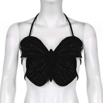 Iconic Y2K Butterfly Shaped Denim Top