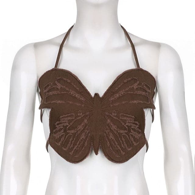 Iconic Y2K Butterfly Shaped Denim Top