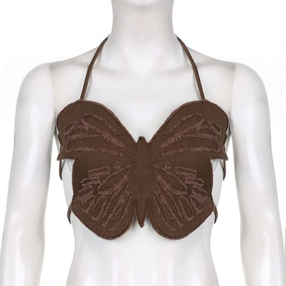 Iconic Y2K Butterfly Shaped Denim Top